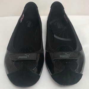 PUMA Zandy Black Patent ballet flats EcoOthrolite